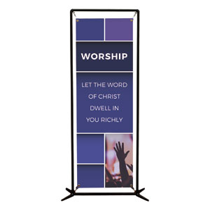 Mid Century Worship 2' x 6' Banner