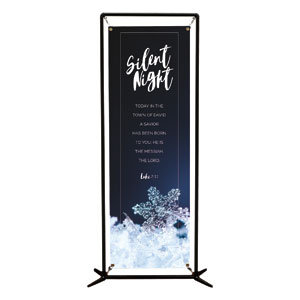 Silent Night Snowflake 2' x 6' Banner
