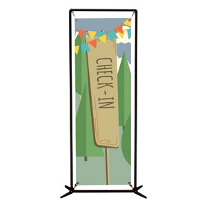 Woodland Friends Check In 2' x 6' Banner