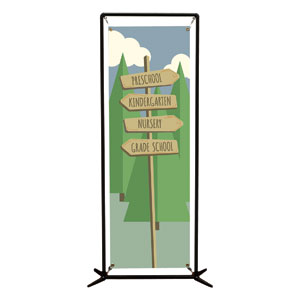 Woodland Friends Directional 2' x 6' Banner