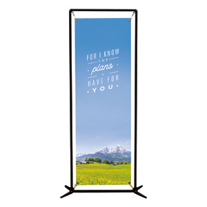 Mountains I Know the Plans 2' x 6' Banner