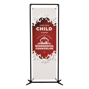 Paper Cut Out Christmas Red 2' x 6' Banner