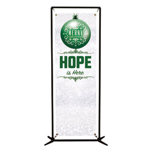 Silver Snow Hope Ornament 2' x 6' Banner