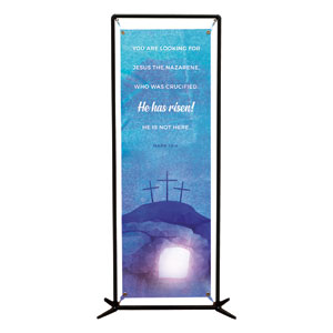 Blue Purple Easter Tomb 2' x 6' Banner