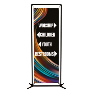 Twisted Paint Directional 2' x 6' Banner