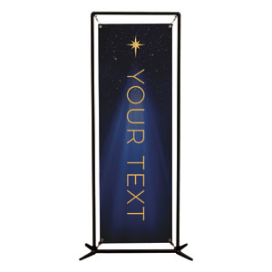 Christmas Star Hope is Born Your Text 2' x 6' Banner