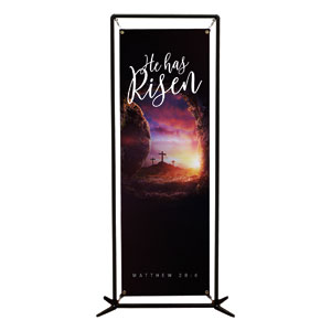 Dramatic Tomb Easter Scripture 2' x 6' Banner