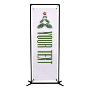 Christmas At Tree Your Text 2' x 6' Banner