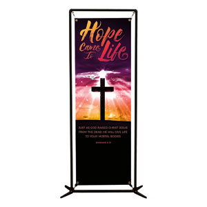 Hope Life Cross Scripture 2' x 6' Banner
