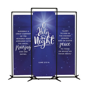 O Holy Night Triptych 2' x 6' Banner