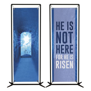 He Is Risen Stairs Pair 2' x 6' Banner