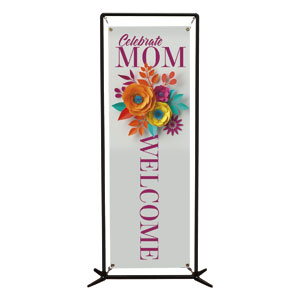 Mother's Day Paper Flowers 2' x 6' Banner