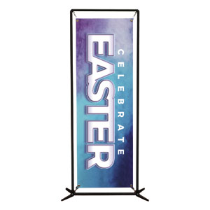 Cool Watercolor Easter 2' x 6' Banner
