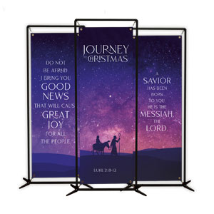 Journey to Christmas Triptych 2' x 6' Banner