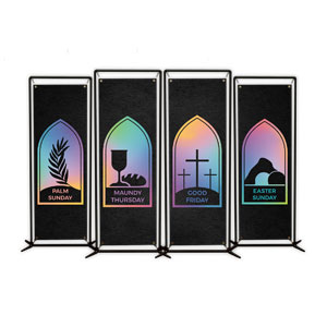 Easter Window Icons Set 2' x 6' Banner