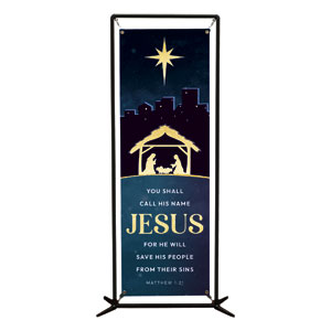 Christmas Story Matthew 1:21 2' x 6' Banner