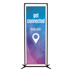 Bright Gradient Get Connected 2' x 6' Banner