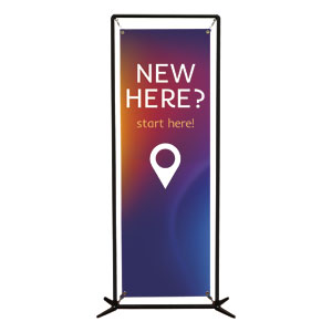 Glow New Here 2' x 6' Banner