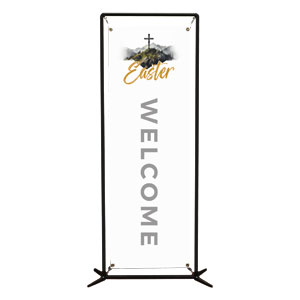 Easter Sunday Cross 2' x 6' Banner