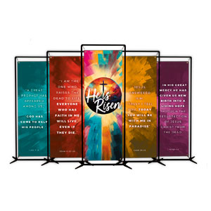 He Is Risen Hope Set 2' x 6' Banner