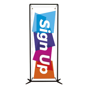 Vibrant Shapes Sign Up 2' x 6' Banner