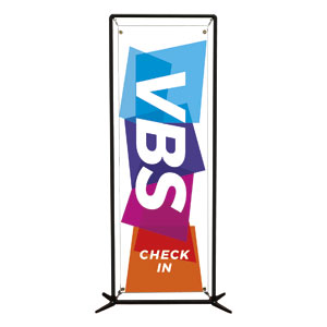 Vibrant Shapes VBS Check In 2' x 6' Banner