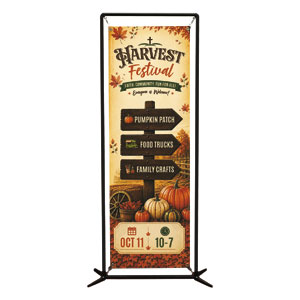 Harvest Festival Sign Post 2' x 6' Banner
