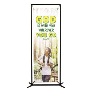 Kids God Is With You 2' x 6' Banner