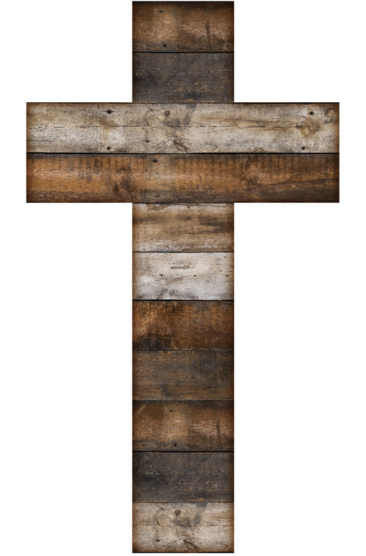 Banners, Crosses, Stained Wood Cross