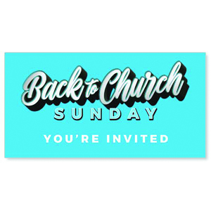 Back to Church Sunday Celebration Blue Social Media Ad Packages