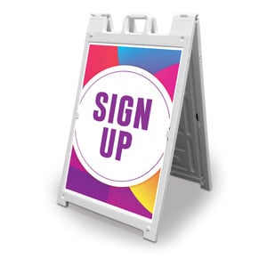 Curved Colors Sign Up 2' x 3' Street Sign Banners