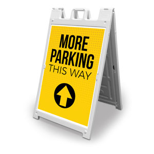 Yellow Dots More Parking 2' x 3' Street Sign Banners