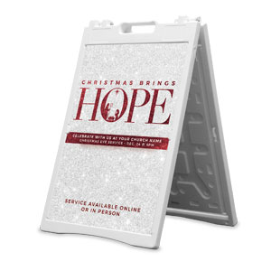 Christmas Brings Hope Sparkle 2' x 3' Street Sign Banners