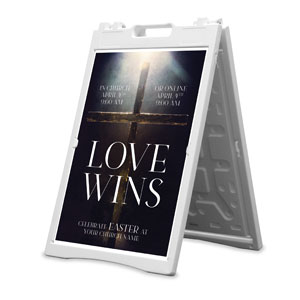 Love Wins Cross 2' x 3' Street Sign Banners