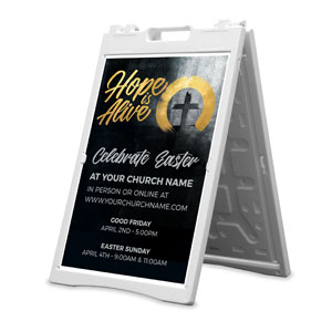 Hope Is Alive Gold 2' x 3' Street Sign Banners