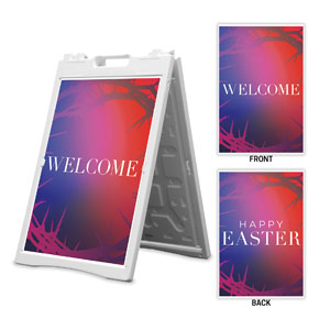Celebrate Easter Crown Happy Easter Welcome 2' x 3' Street Sign Banners