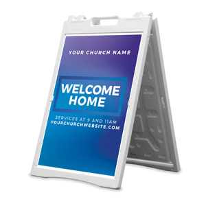 Welcome Home Blue 2' x 3' Street Sign Banners