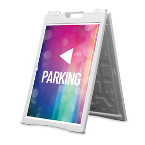 Colorful Lights Parking 2' x 3' Street Sign Banners