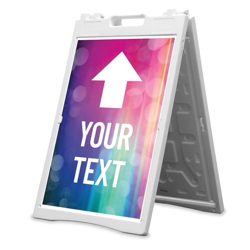 Banners, Colorful Lights Products, Colorful Lights Your Text Arrow, 2' x 3'