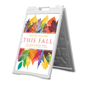 Colorful Leaves Invited 2' x 3' Street Sign Banners