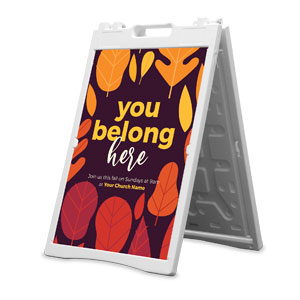 Belong Here Leaves 2' x 3' Street Sign Banners
