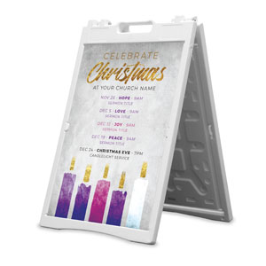 Christmas Advent Candles 2' x 3' Street Sign Banners