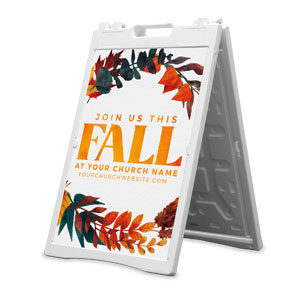 Fall Leaves Watercolor 2' x 3' Street Sign Banners