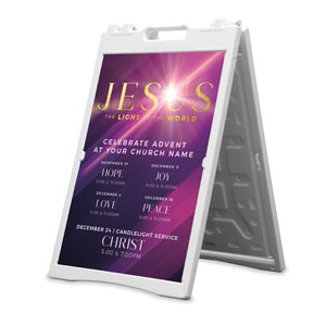 Jesus Light of the World 2' x 3' Street Sign Banners