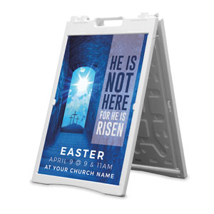 He Is Risen Stairs 2' x 3' Street Sign Banners