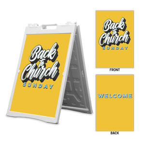 Back to Church Sunday Celebration Welcome 2' x 3' Street Sign Banners