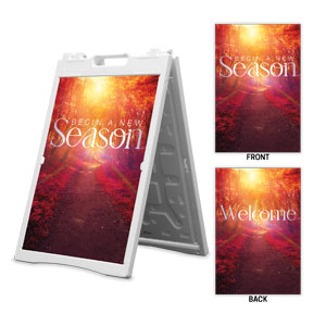 Begin A New Season Welcome 2' x 3' Street Sign Banners