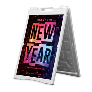 New Year Lights 2' x 3' Street Sign Banners
