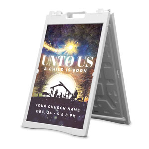 Unto Us 2' x 3' Street Sign Banners