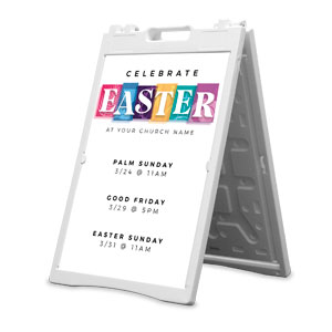 Easter Block Icons 2' x 3' Street Sign Banners